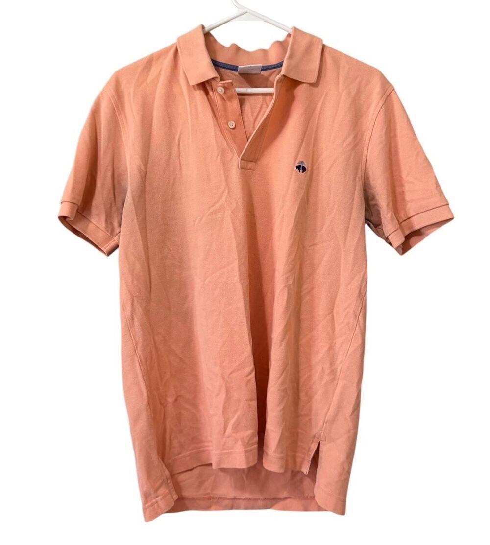 Brooks Brothers 346 Men Size Medium Slim Fit Short Sleeve Polo Shirt Cotton READ